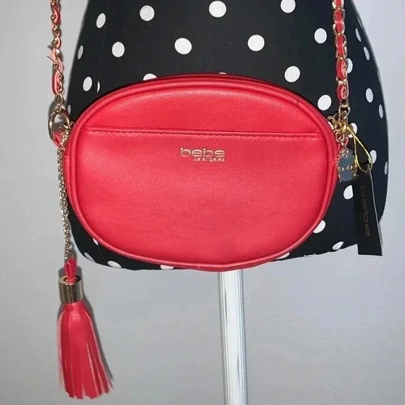 bebe - NWT Adorable Red All Over Cross Body Clutch - Picture 1 of 7